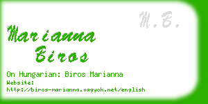 marianna biros business card